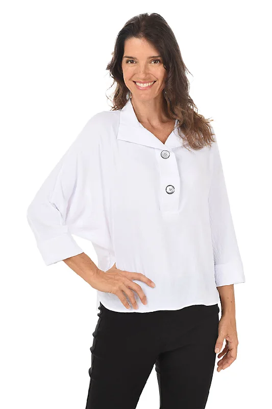 Solid Dolman Sleeve Crinkle Blouse Bohemian Women's Free