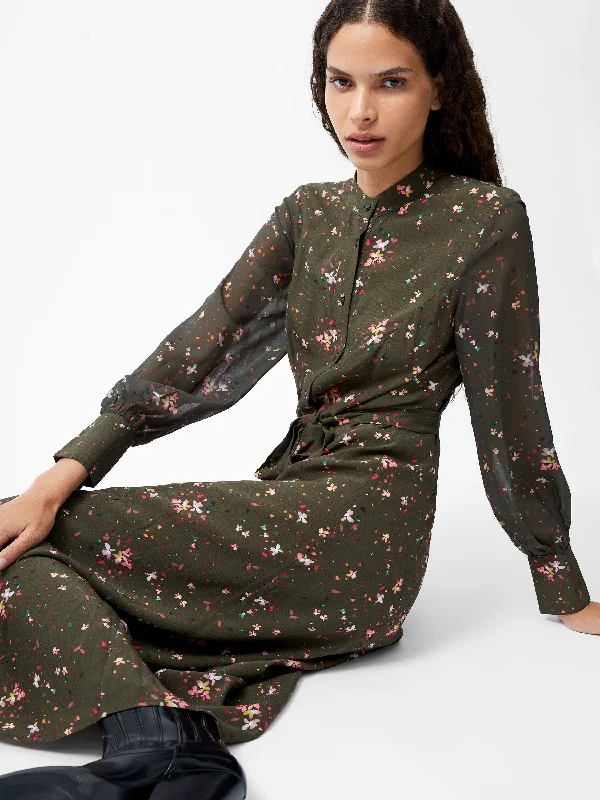 Carina Eco Delphine Georgette Mix Shirt Dress Youthful Women's Anime - inspired