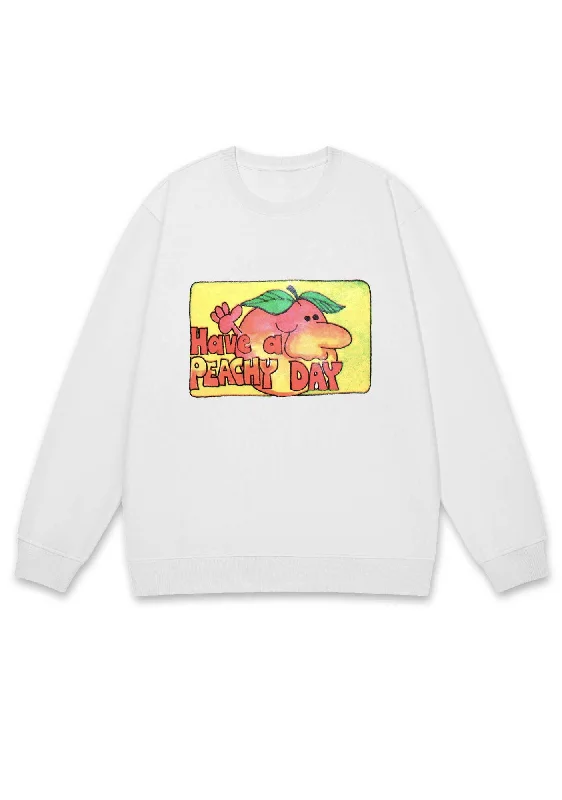 Have A Peachy Day Y2K Sweatshirt Dynamic Women's High - energy