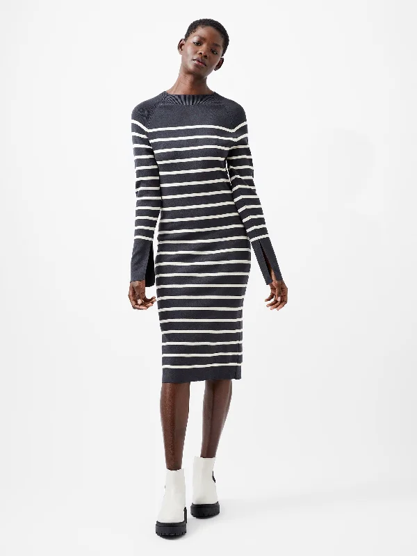 Milena Striped Knit Midi Dress Sporty Women's Tennis