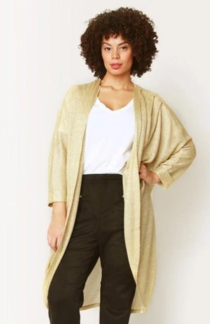 Mia Cocoon Cardigan // Gold Practical Women's Quick - dry