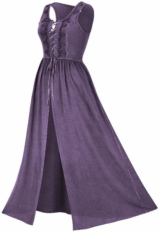 Brigid Maxi Overdress Limited Edition Midnight Lavender Earthy Women's Hemp - based