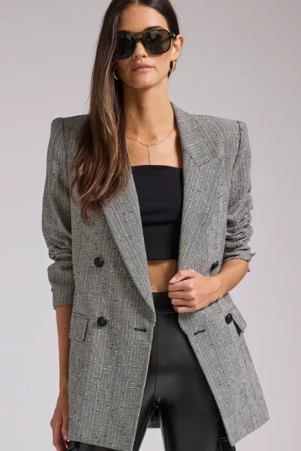 Penelope Plaid Blazer Sophisticated Women's Tailored
