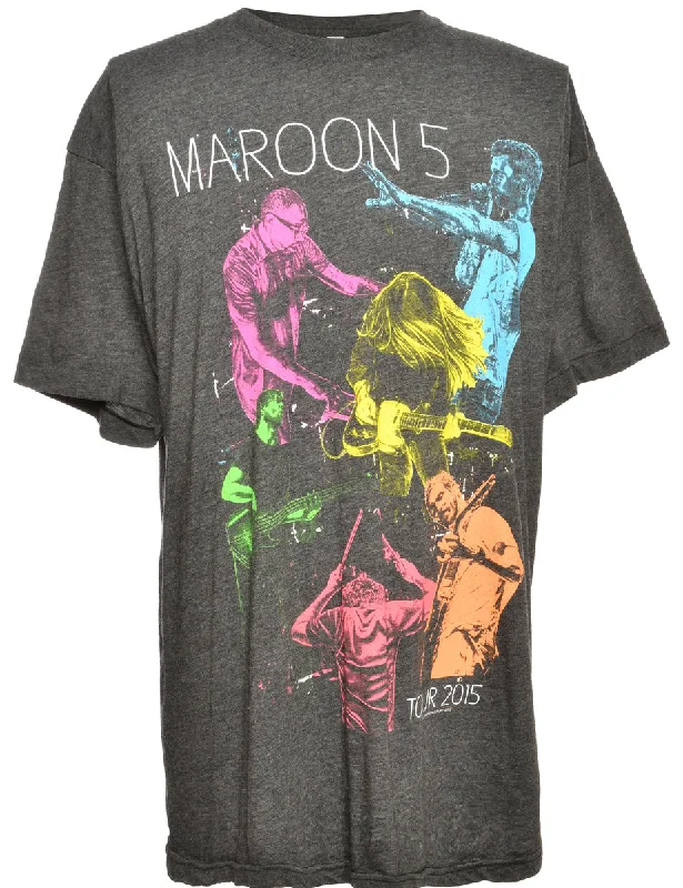 Maroon 5 Black Band T-shirt - L Dynamic Women's Moto