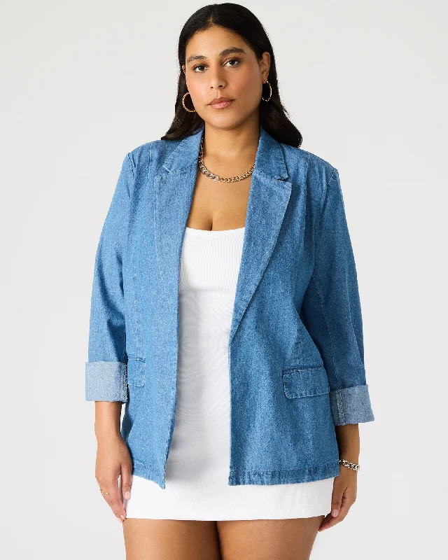 PAYTON DENIM BLAZER Preppy Women's College