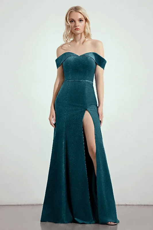 Trumpet-Mermaid Sweep-Brush Train Bridesmaid Dress Formal Dresses CB0271 Practical Women's Multi - 