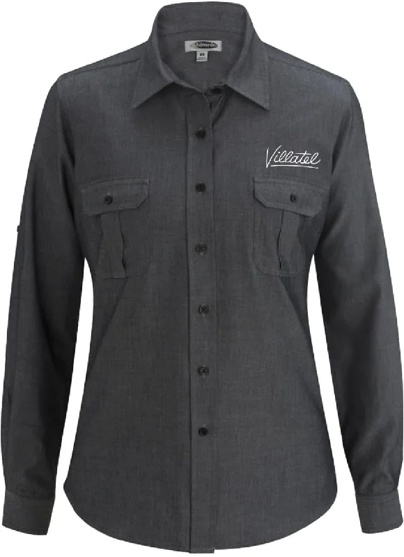 Edwards Ladies Chambrey Roll Up Sleeve Shirt Modern Women's 