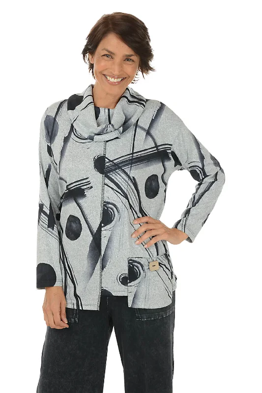 Bimba Cowl Neck Cozy Knit Top Practical Women's Quick - dry