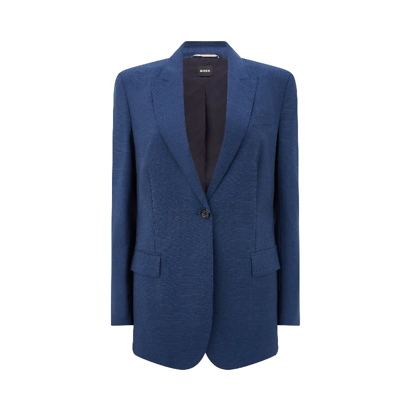 Jacketa Tailored Melange Wool Jacket Monochromatic All - in - one