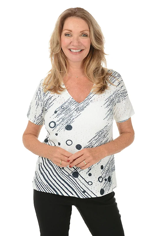 Petite Meteor Shower Eyelet Short Sleeve Top Athletic Women's High - 
