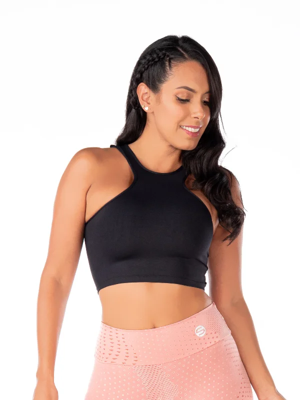 Basic Crop Top Bahia - Black Classic Women's Tweed