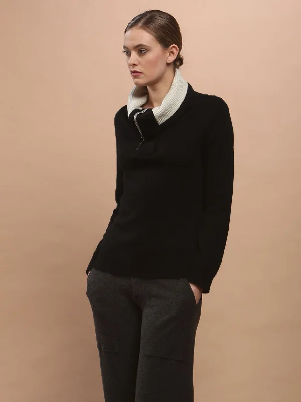 Zip Turtleneck Pullover Cozy Women's Sherpa - lined