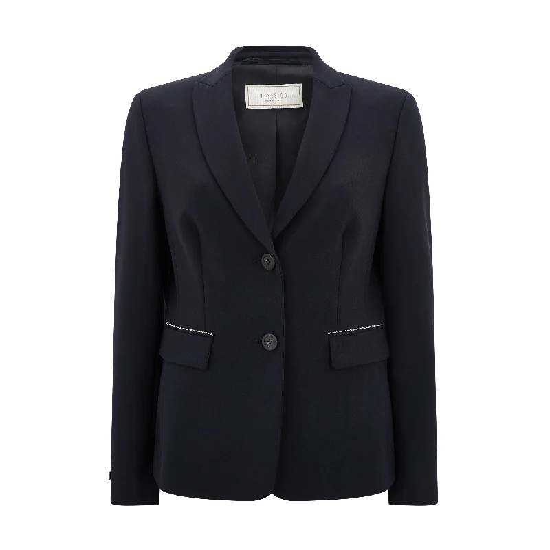 Tailored Peak Lapel Jacket Confident Women's Power