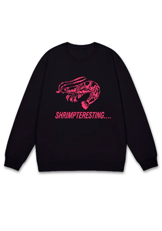 Shrimp Teresting Y2K Sweatshirt Unique Women's Upcycled