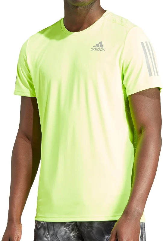 adidas Own The Run Short Sleeve Mens Running Top - Green Women