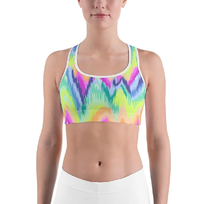 Rave Sound Wave Sports Bra Vintage Women's 1970S 
