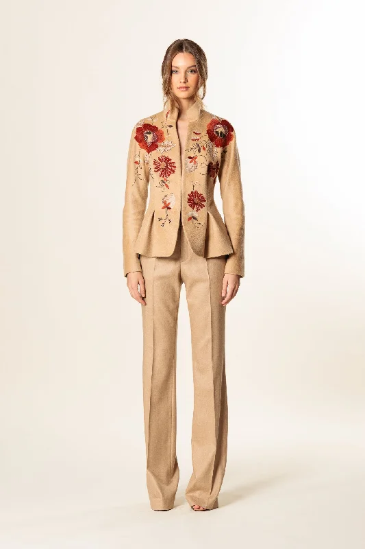 Jacket "OSAKA" / Cashmere & Camel Relaxed Women's 