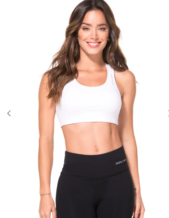 Sport Bra Energy - White Geometric