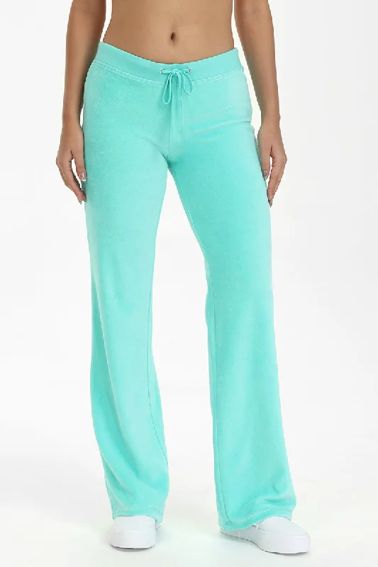 Classic Cotton Velour Track Pants Cozy Women's Winter