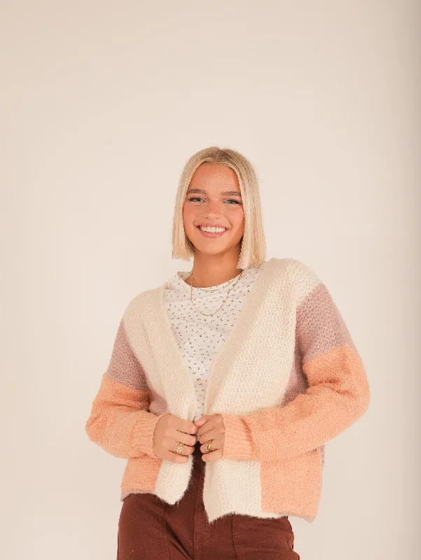Alina Colorblock Cardigan Laid - back Women's Vibe