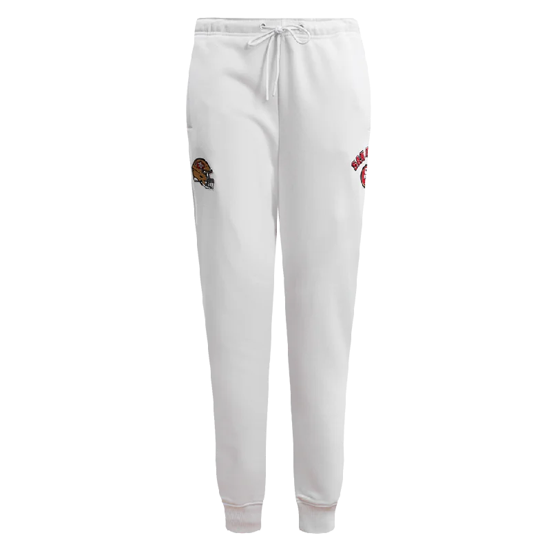 NFL SAN FRANCISCO 49ERS CLASSIC FLEECE SWEATPANT (WHITE) Dapper Women's 1920S