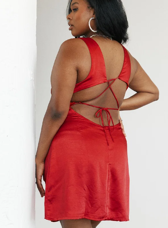 Cobie Mini Dress Red Curve Country