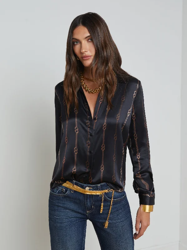 Tyler Silk Blouse Monochromatic All - in - one