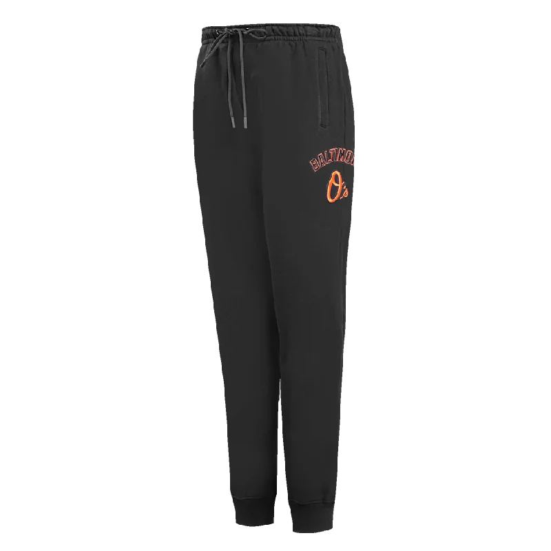 MLB BALTIMORE ORIOLES CLASSIC WOMEN'S SWEATPANT (BLACK) Classic Women's Pin - striped