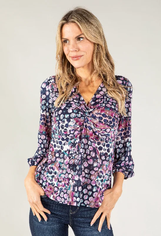 Abstract Knot Detail Top Cool Women's Distressed