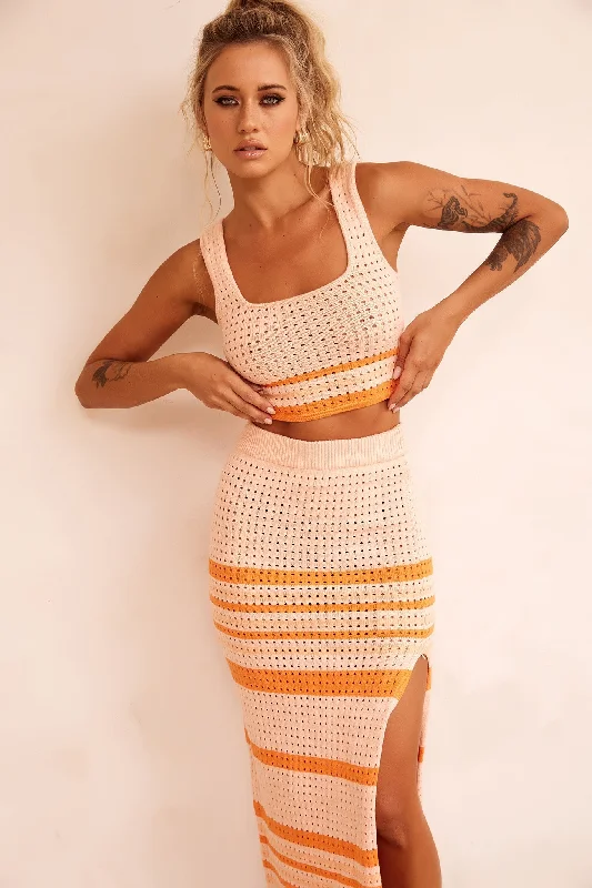 In The Groove Cropped Top - Orange Compression