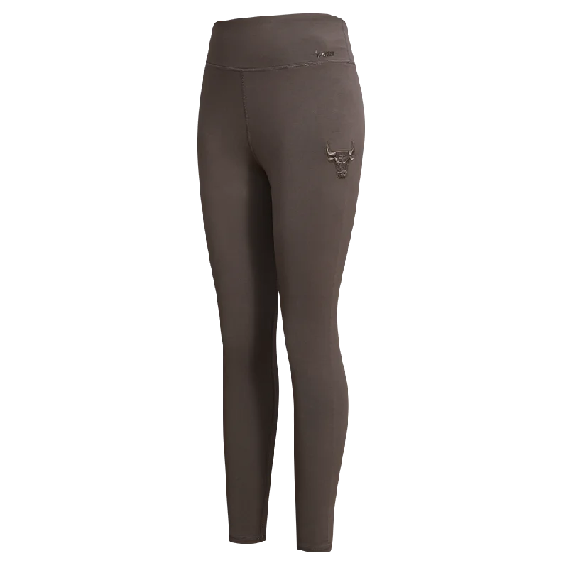 NBA CHICAGO BULLS NEUTRAL WOMEN'S JERSEY LEGGING (DARK TAUPE) Cozy Women's Sherpa - lined