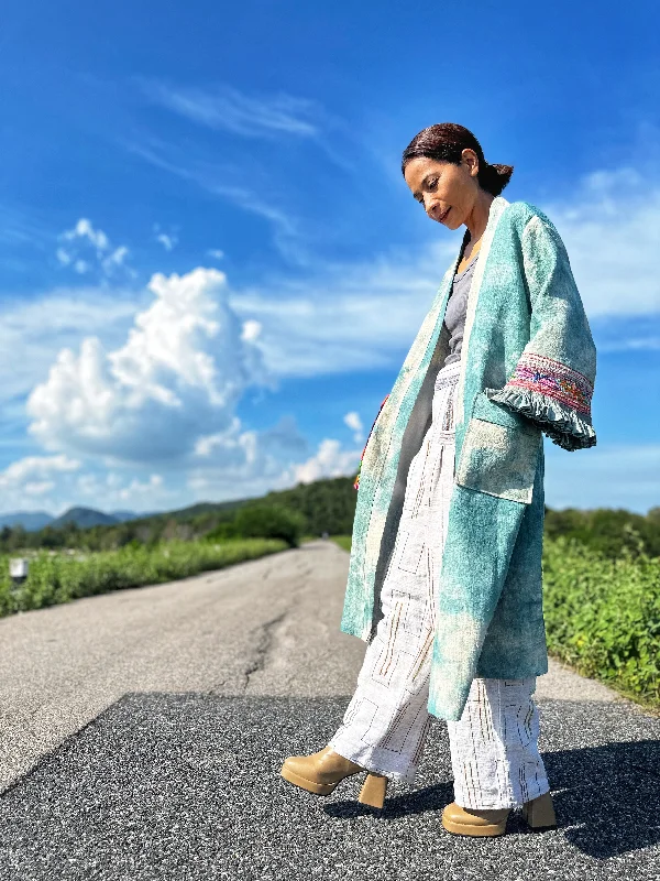 Jade coat Refined Women's Hand - crafted