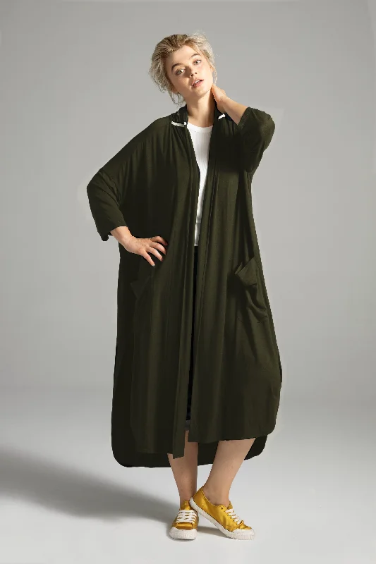 Alena Duster // Moss Green Elegant Women's Formal 