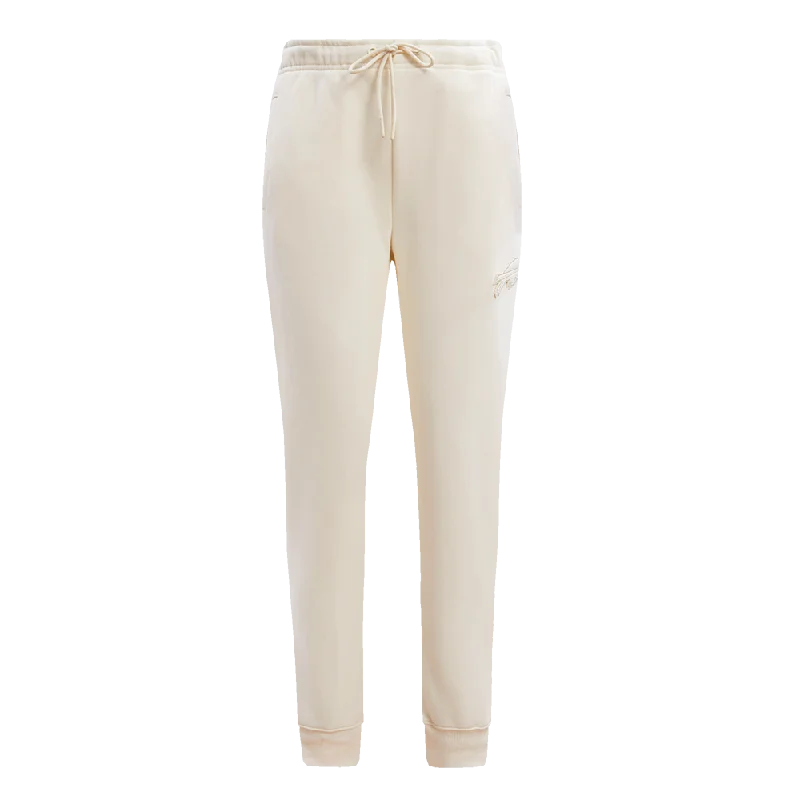 NFL BUFFALO BILLS NEUTRAL RELAXED WOMEN'S SWEATPANT (EGGSHELL) Polished Women's Silk