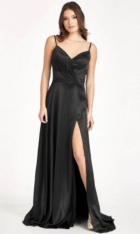 Elizabeth K GL1993 - Spaghetti Strap V-Neck Prom Dress with Slit Gym