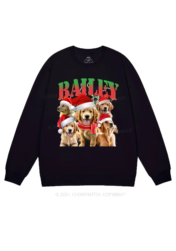 Christmas Custom Pet Photo Y2K Sweatshirt Cherrykitten Modern Women's 