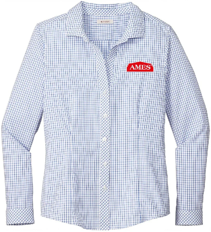 Red House Ladies Open Ground Check Non-Iron Shirt Laid - back Women's Style