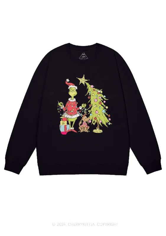 Christmas Tree Gift Y2K Sweatshirt Cherrykitten Athletic Women's 