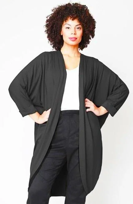 Mia Cocoon Cardigan // Black Streetwear Style for 