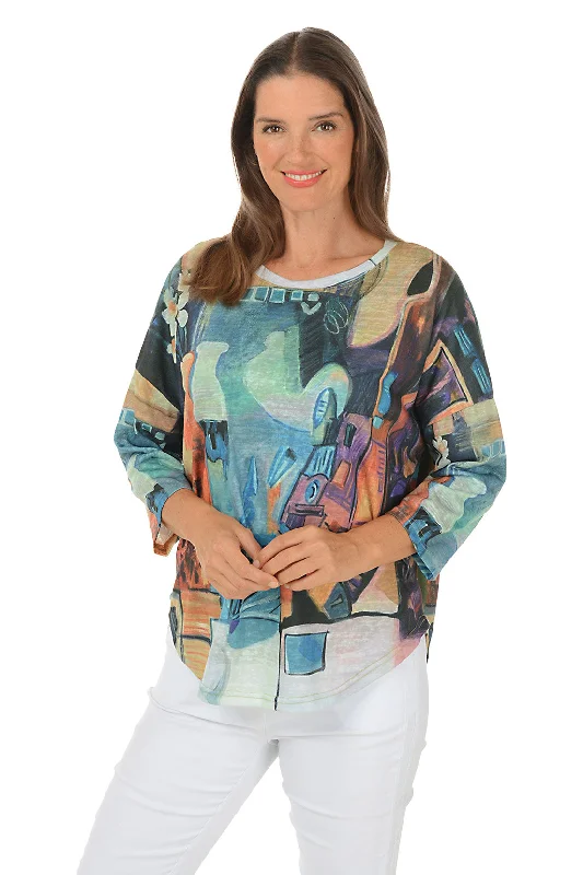 Still Life Dolman Sleeve Slub-Knit Top Cool Women's Skate