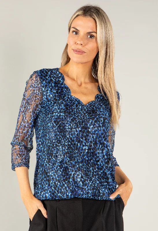 Printed Lace Top Relaxed Women's 