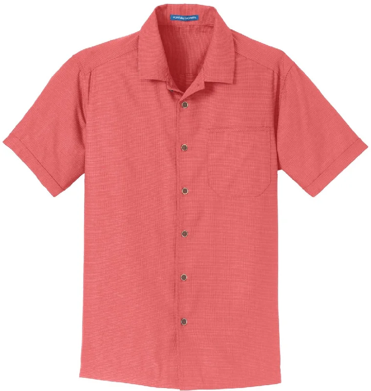CLOSEOUT - Port Authority Textured Camp Shirt Rugged Women's Outdoor 