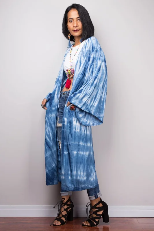 Indigo tie dye robe Confident Women's Power