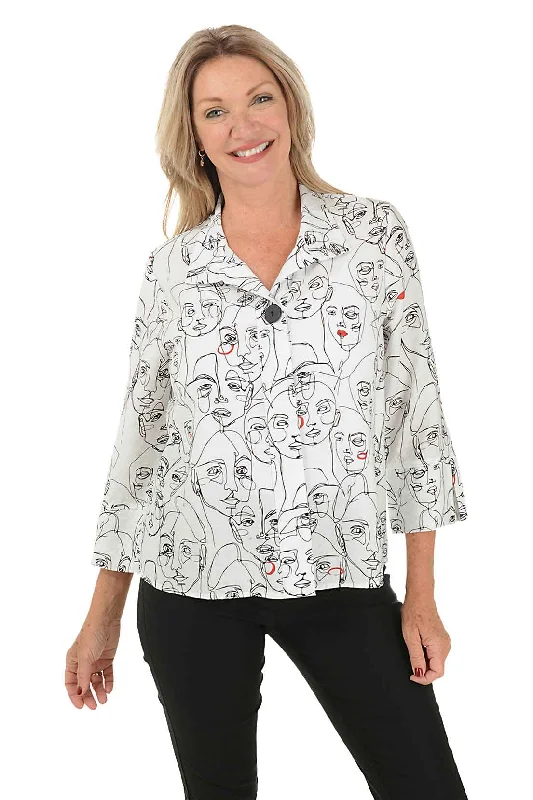 Portraits Button-Front Shirt Gym