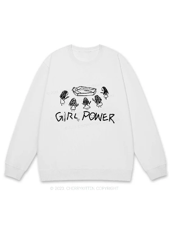 Girls Power Y2K Sweatshirt Cherrykitten Laid - back Women's Style