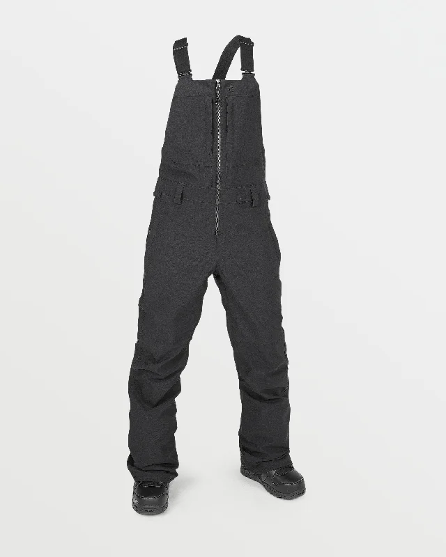 Womens Swift Bib Overalls - Black Scandinavian