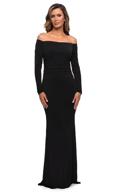 La Femme - 28054SC - Long Sleeves Fitted Bodice Dress Cool Women's Skate