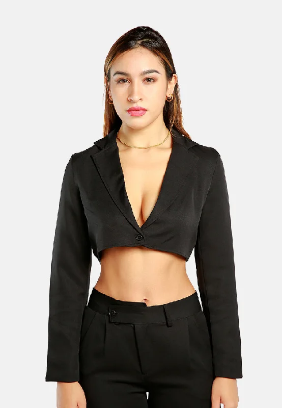 Cropped Tailored Blazer Streetwear Style for 