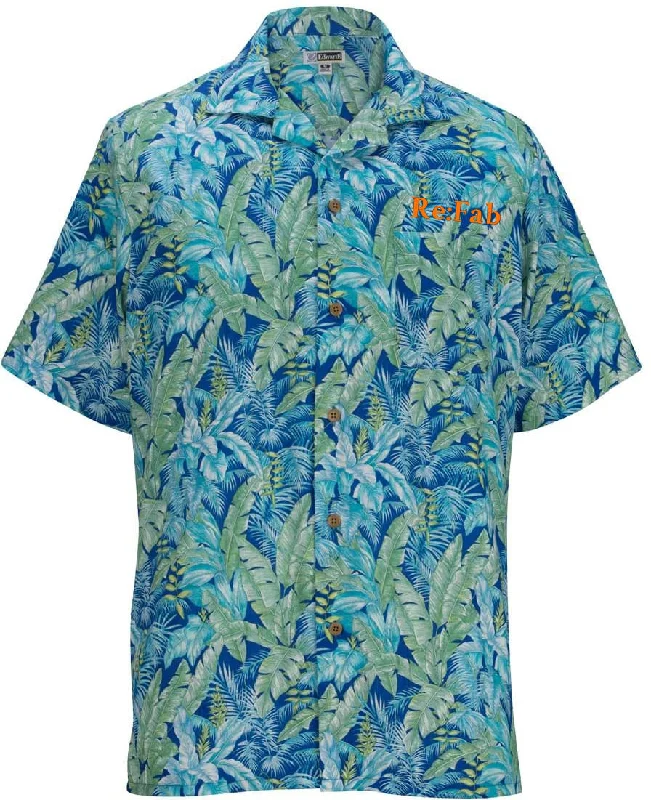 Edwards Tropical Leaf Camp Shirt Sophisticated Women's Tailored