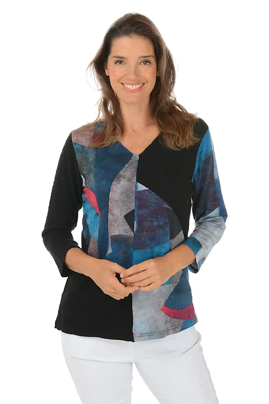 Petite Georgia Textured V-Neck Top purpose
